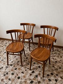 Sedie vintage in legno stile scandinavo anni ’60 