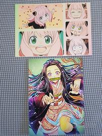 Stampe dei miei disegni di Nezuko e Anja