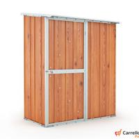 Casetta box giardino Acciaio 155x100 fin legno