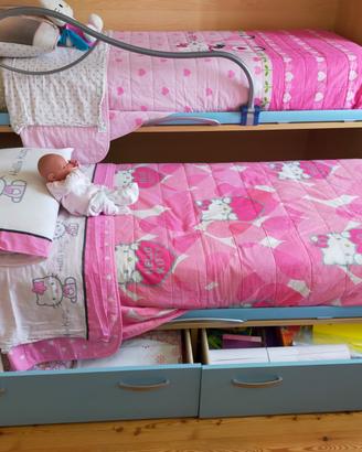 Letto singolo 90x200 cm con letto estraibile