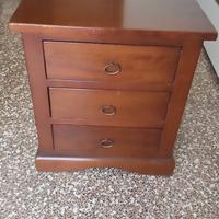 Cassettiera/comodino in legno pregiato