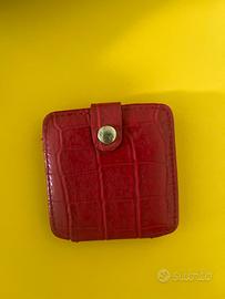 Specchietto rosso stile pelle di serpente