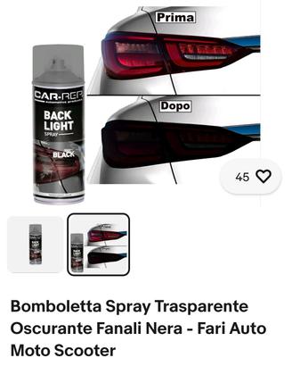 Spray trasparente nero CAR-REP 