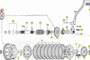 Ingranaggio intermedio Aprilia Pegaso 600 AP023576
