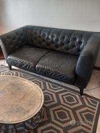 Divani in vera pelle blu scuro in perfetto s