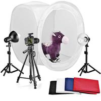 Kit illuminazione fotografica con Tenda