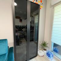 Vetrina dispensa casa moderna nera vetro fumè