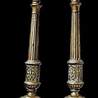 2 CANDELABRI '800 STILE IMPERO 12 X 50