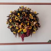 Quadro composizione fiori artigianale