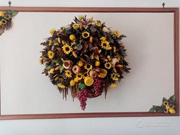 Quadro composizione fiori artigianale