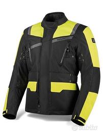 Giacca moto HEVIK mod. Stelvio nero/giallo fluo
