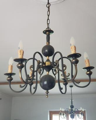 2 LAMPADARI DA SALONE più 2 APPLIQUES