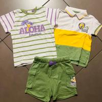 Completo prenatal maglietta polo e pantaloncino