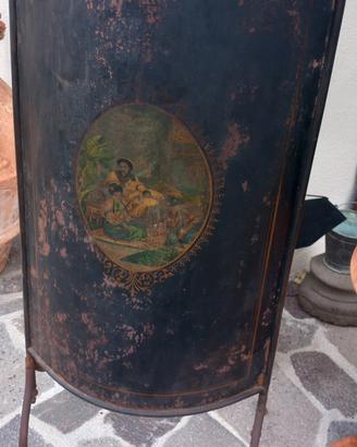 Antico parascintille ferro battuto vintage