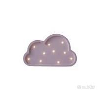 Two N Lampada Artigianale Legno Nuvola Mini Rosa