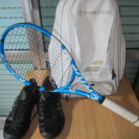 RACCHETTA-BAMBOLAT-PURE DRIVE LITE+BORSA +SCARPE
