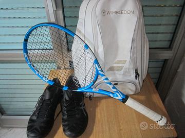 RACCHETTA-BAMBOLAT-PURE DRIVE LITE+BORSA +SCARPE