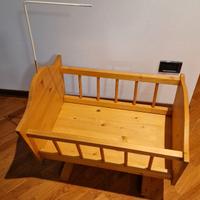 Culla in legno per bambole