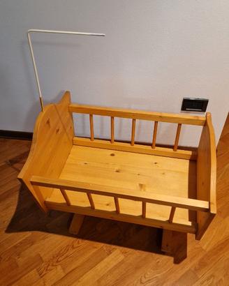 Culla in legno per bambole
