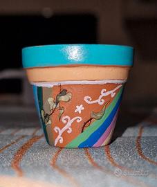Vasetto in terracotta decorato a mano🖌💎