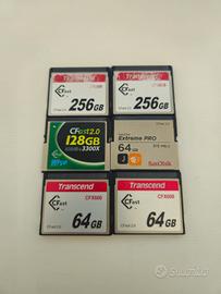 CFast 2.0 da 256gb + 126gb + 64gb +2 lettori CFast
