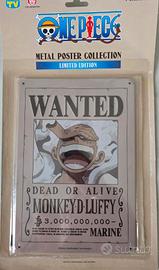 Metal Wanted Poster One Piece Luffy
