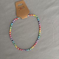 Choker  arcobaleno con perline
