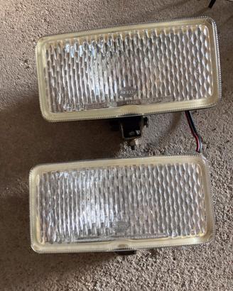 Coppia di fari fendinebbia rettangolari, usati