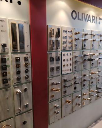 ESPOSITORE OLIVARI COMPLETO + STOCK MANIGLIE ORIGI