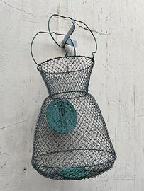 Retino cestino porta pesci vintage