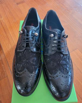 Scarpe stringate eleganti con pizzo-Nuove(N.37)