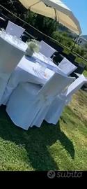 Stock di 45 coprisedia bianchi per catering/eventi
