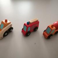 Set 3 mezzi di trasporto in legno marca Sevi 