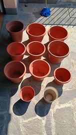 Vasi da giardino plastica 11 pezzi