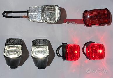 Kit 6 pezzi luci led per bicicletta 