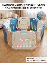 Recinto Box Gioco Bambini Modulare "Happy Rabbit" 
