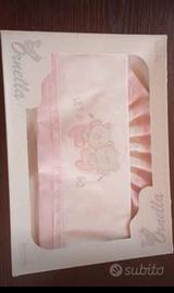 Completo lenzuolino rosa lettino