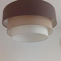 Lampadario moderno in stoffa tre colori