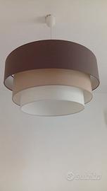 Lampadario moderno in stoffa tre colori