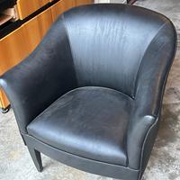 Poltrone da sala d’attesa in ecopelle nera