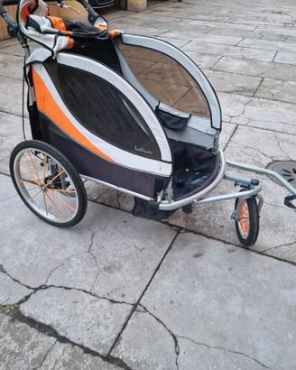 Rimorchio bici per trasporto bambini