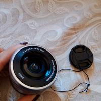 obiettivo fotocamera Sony 16-50 attacco e-mount 