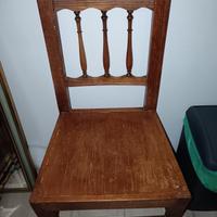 piccola sedia con intarsio vintage