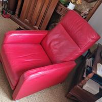 poltrona inclinabile in similpelle 