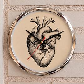 orologio da parete cuore oldschool