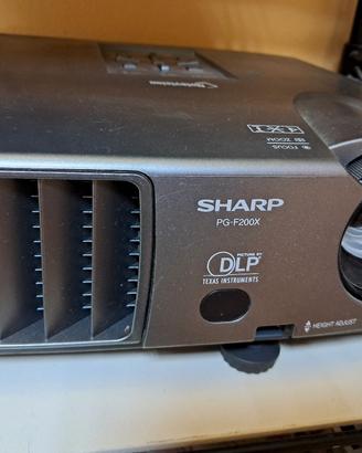 proiettore  sharp con telo 140x140 xm