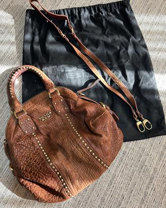 BORSA TOSCA BLU IN PELLE ORIGINALE