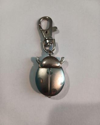 Portachiavi con orologio a forma di coccinella