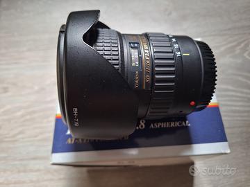 Obbiettivo grandangolare tokina  attacco canon