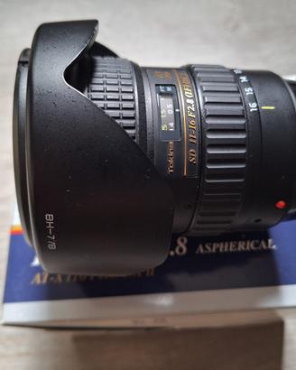 Obbiettivo grandangolare tokina  attacco canon